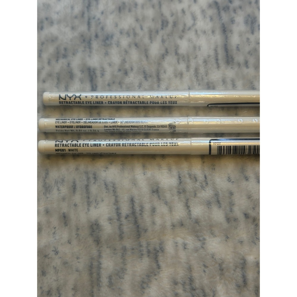 NYX Professional Makeup Mechanical Eye Eyeliner Pencil White 3 Pcs Waterproof